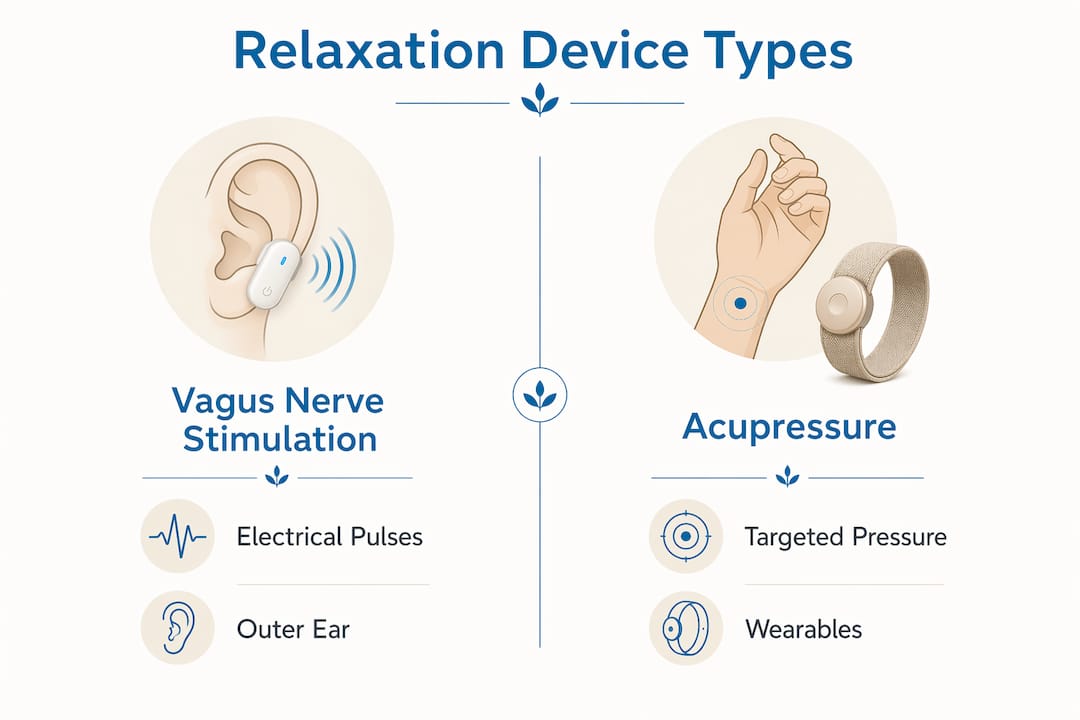Infographic comparing relaxation device types