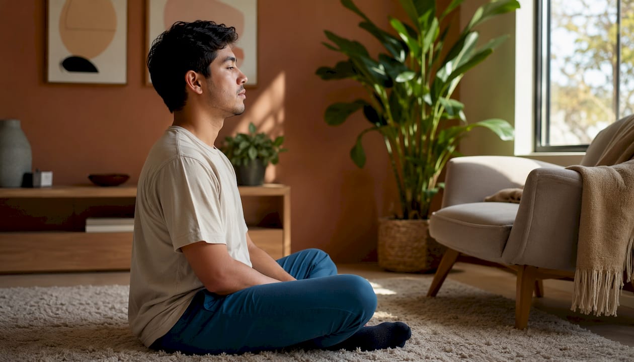 Man showing correct resting jaw posture