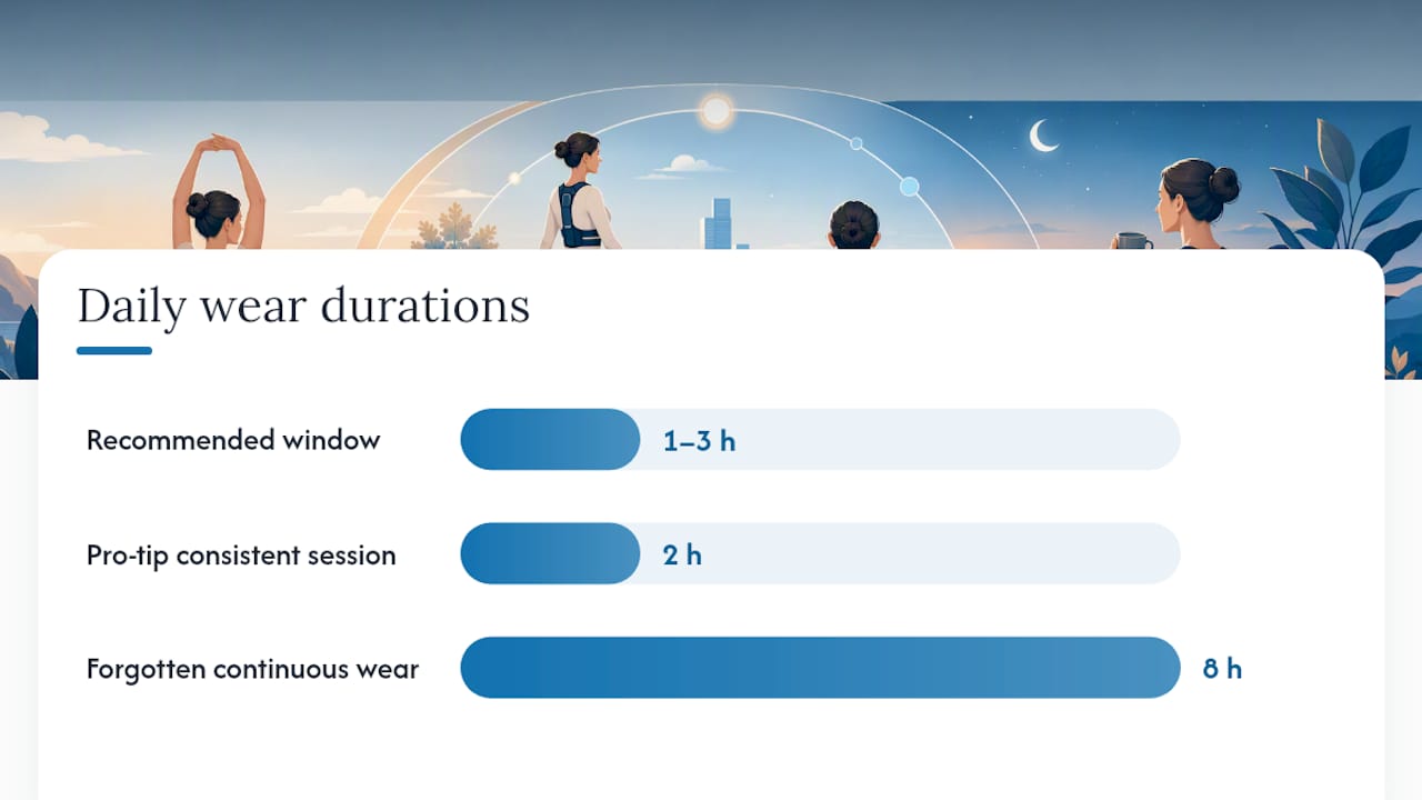 How to Use a Posture Corrector Safely — overview diagram