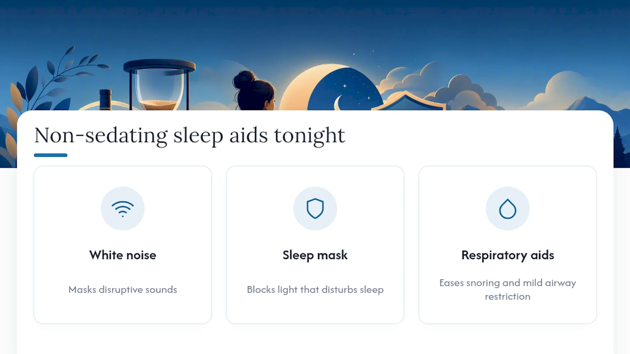 Non-sedating ways to support your sleep tonight — overview diagram