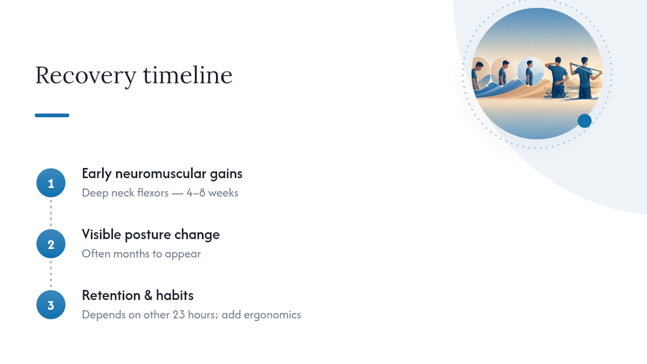 Recovery timeline for corrective exercise results