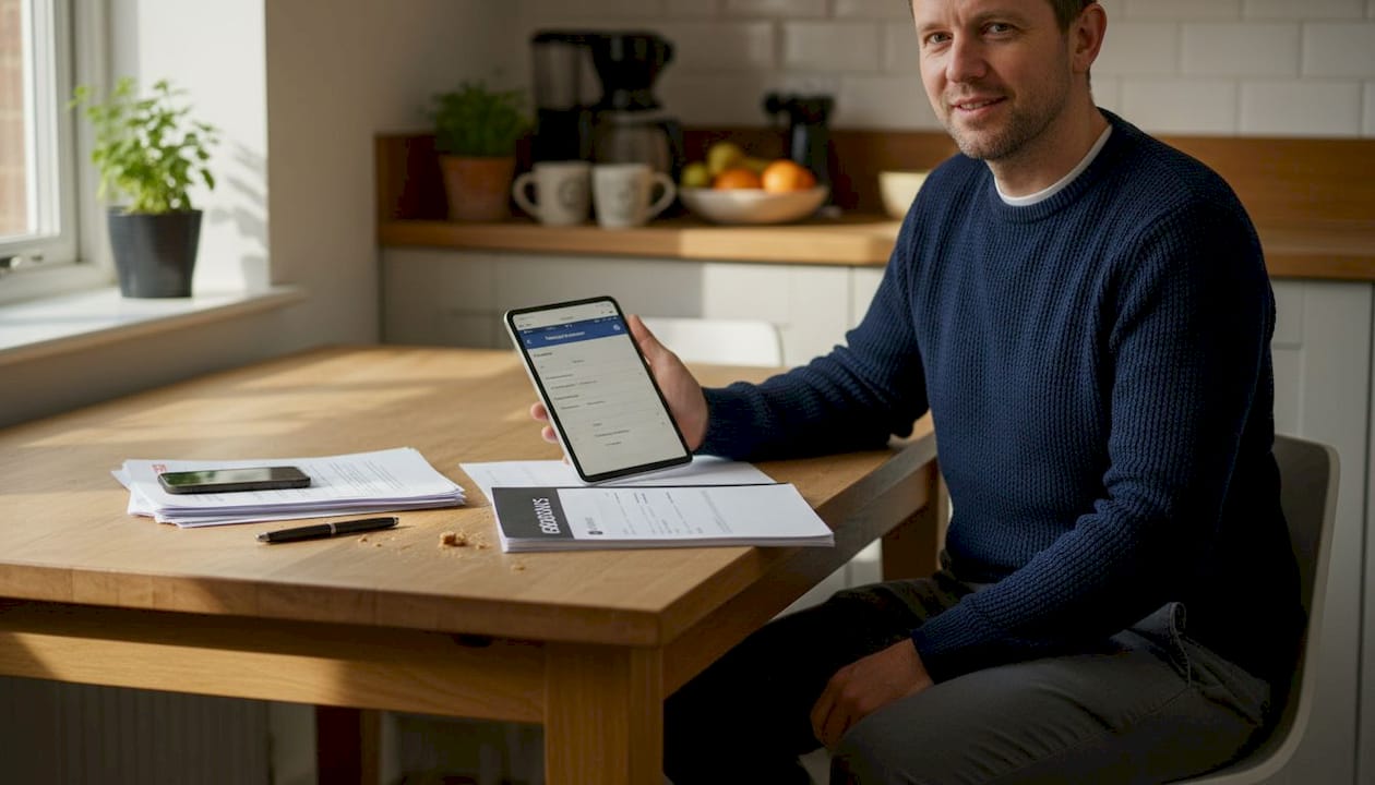Man preparing Moldova bank compliance paperwork