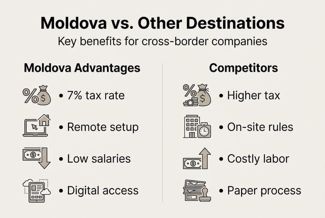 Infographic comparing Moldova company benefits