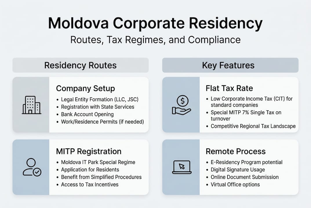 Infographic summarizes Moldova company residency overview