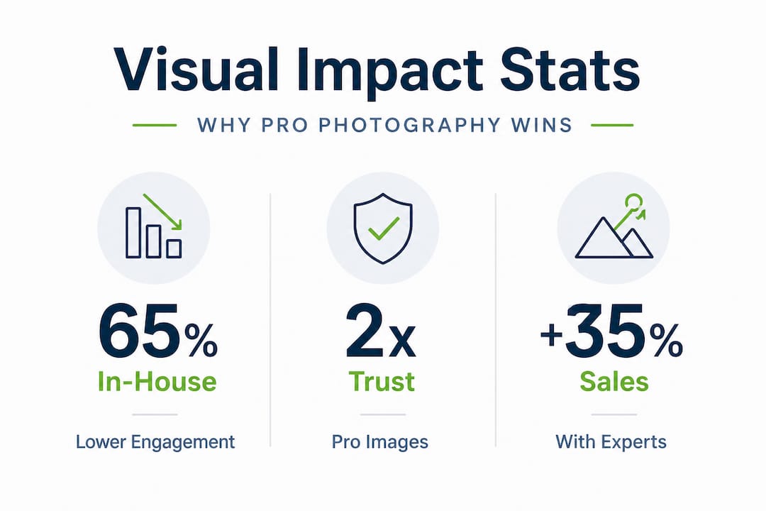 Infographic with pro photography stats comparison