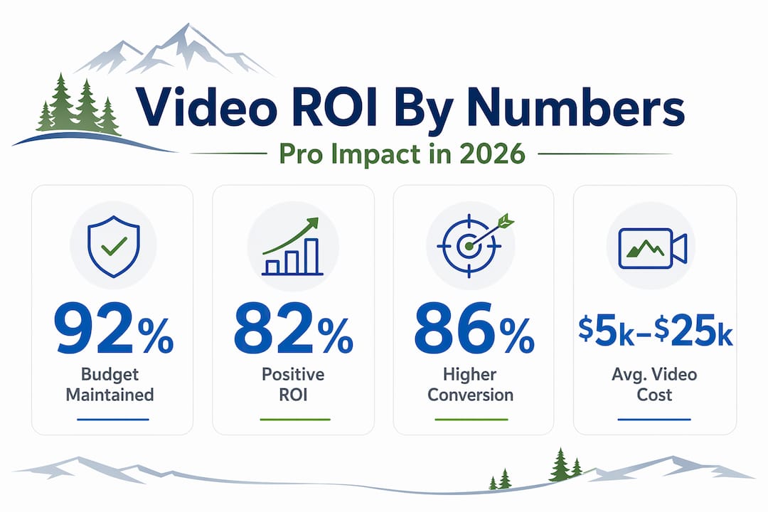 Infographic shows core brand video ROI statistics