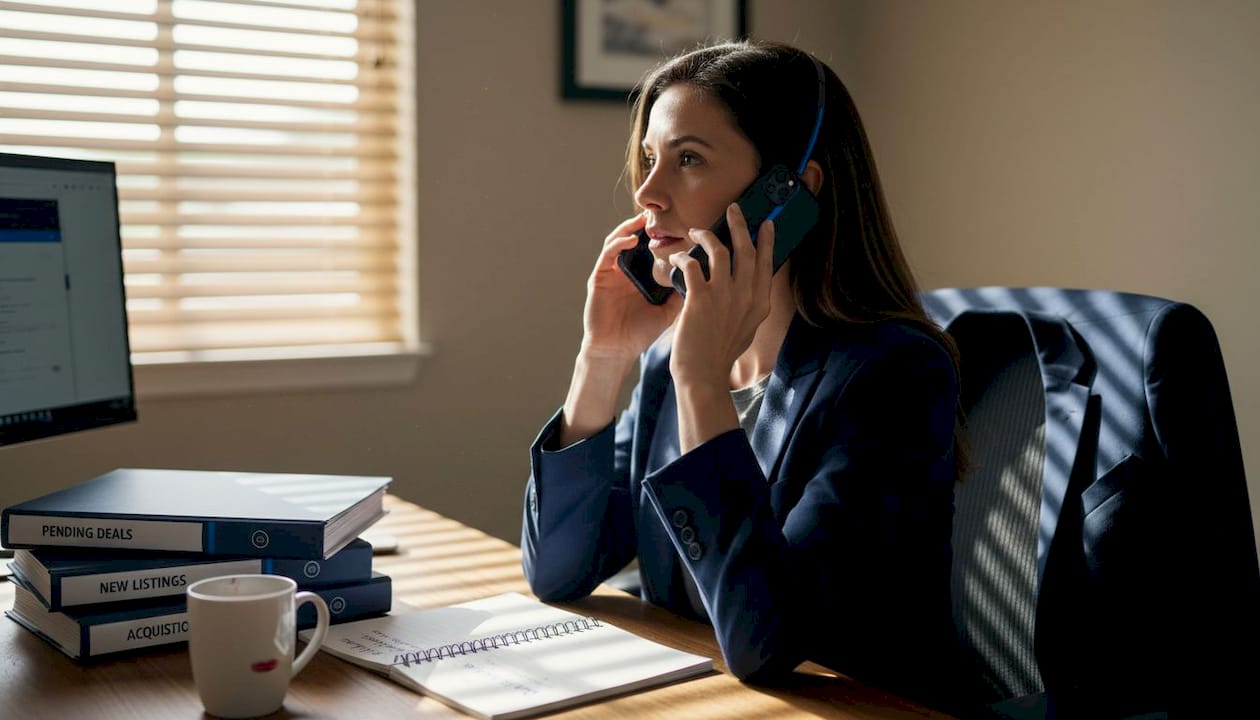 Investor listening on call in casual home office