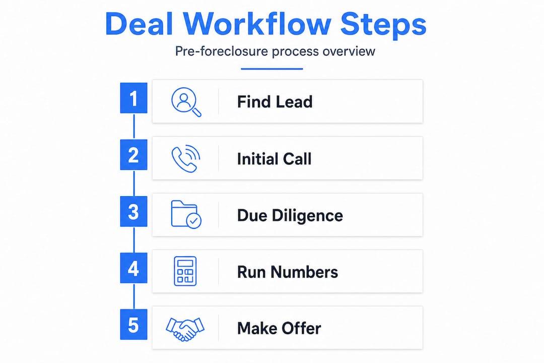 Infographic showing pre-foreclosure deal process steps