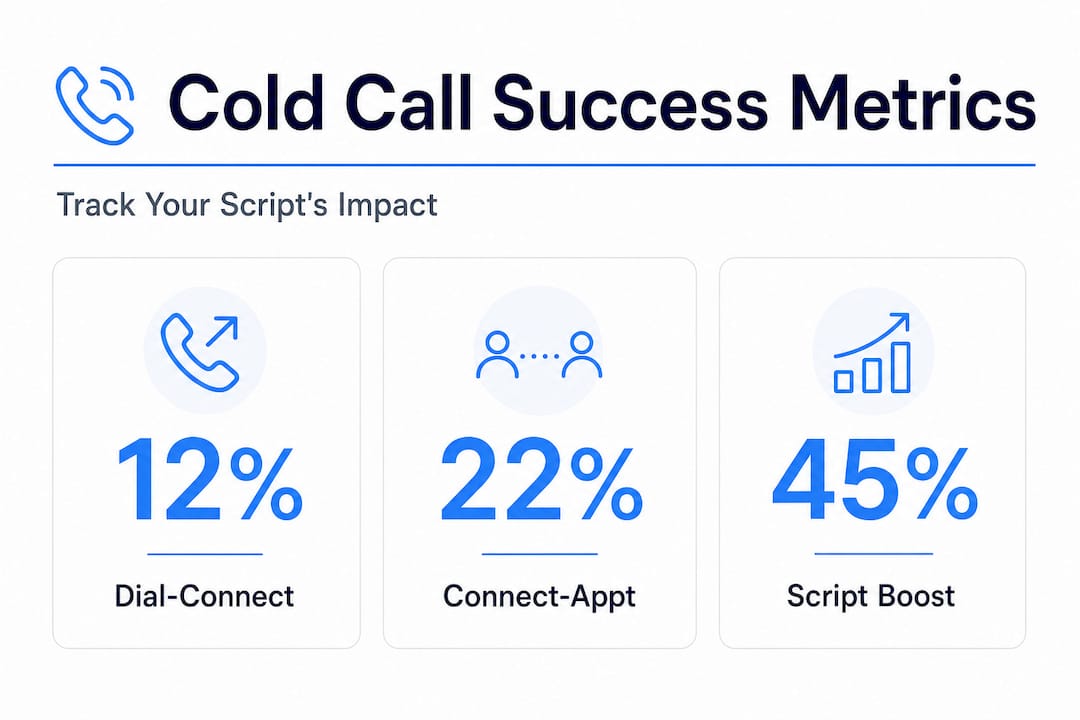 Infographic with key cold call conversion statistics