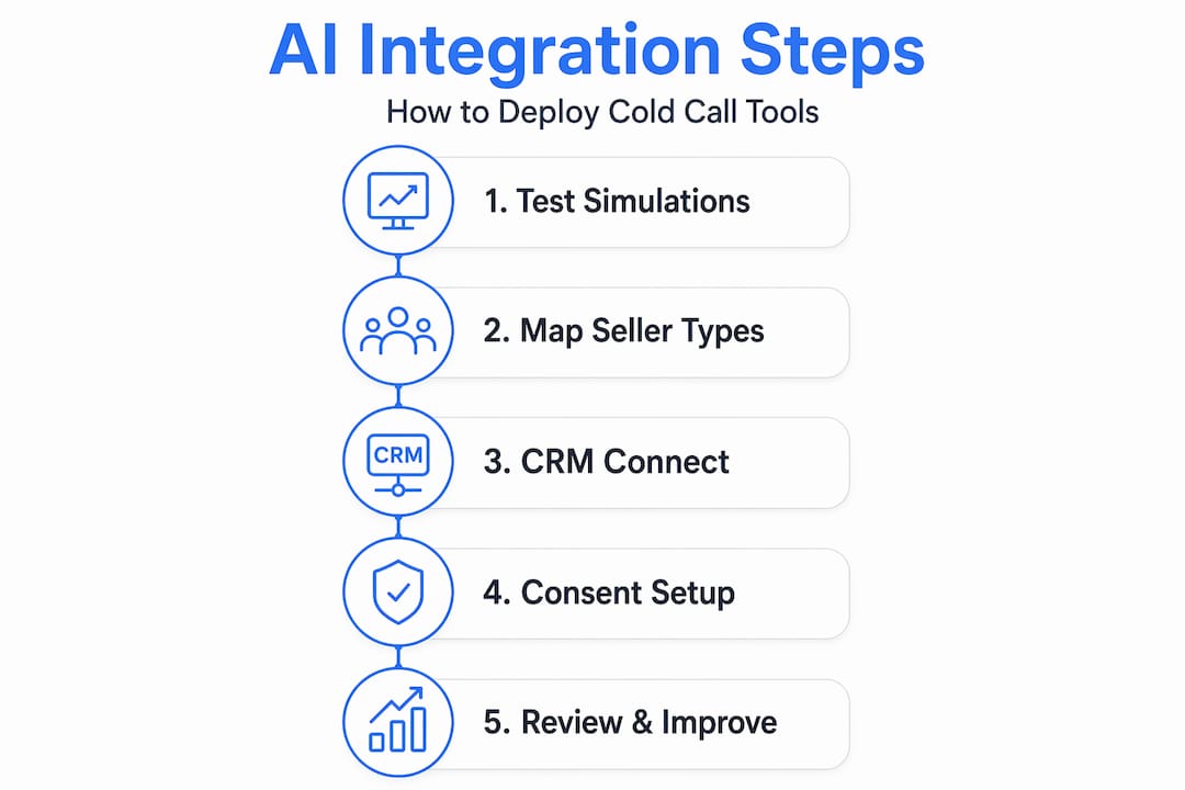 Infographic outlining AI call integration process