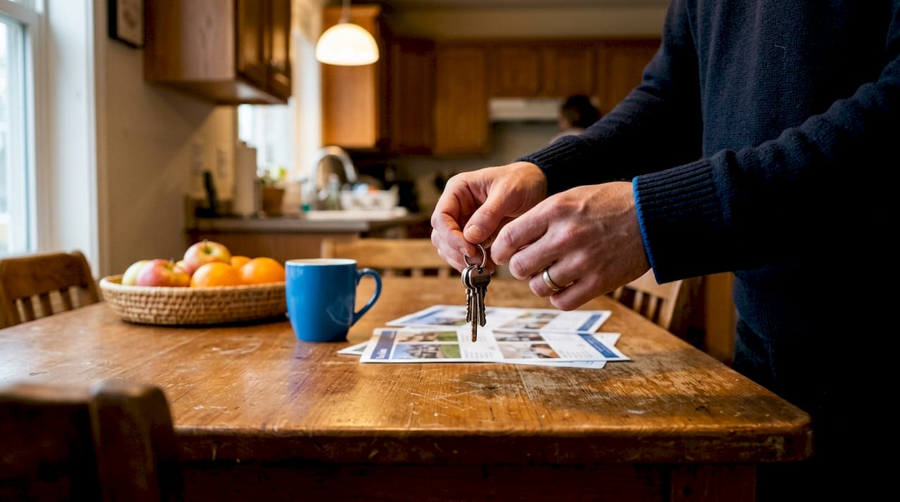 Hands holding keys over desk symbolizing seller motivation