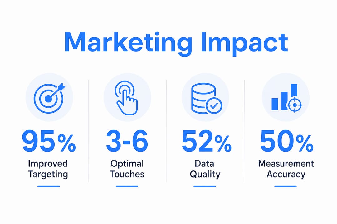 Infographic illustrating key statistics about multi-channel marketing effectiveness