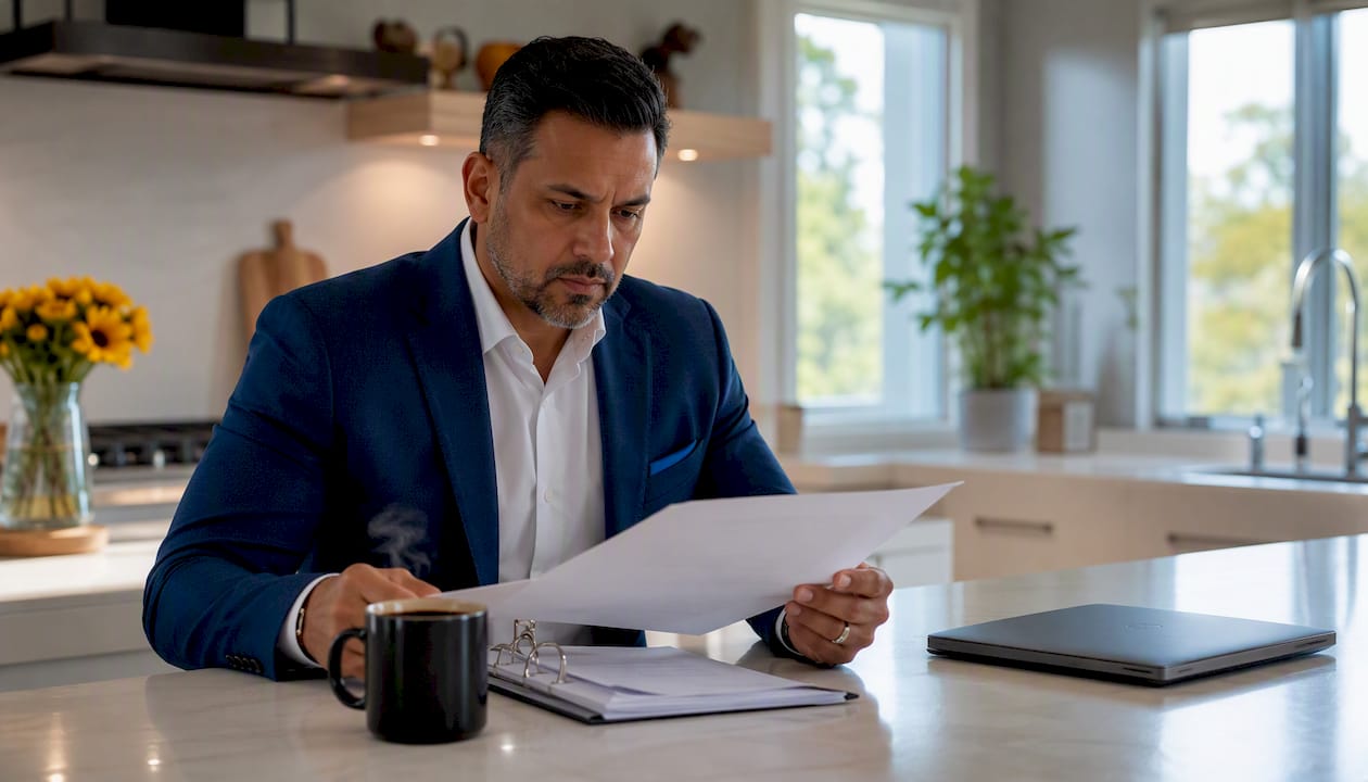 Man studying TCPA compliance documents