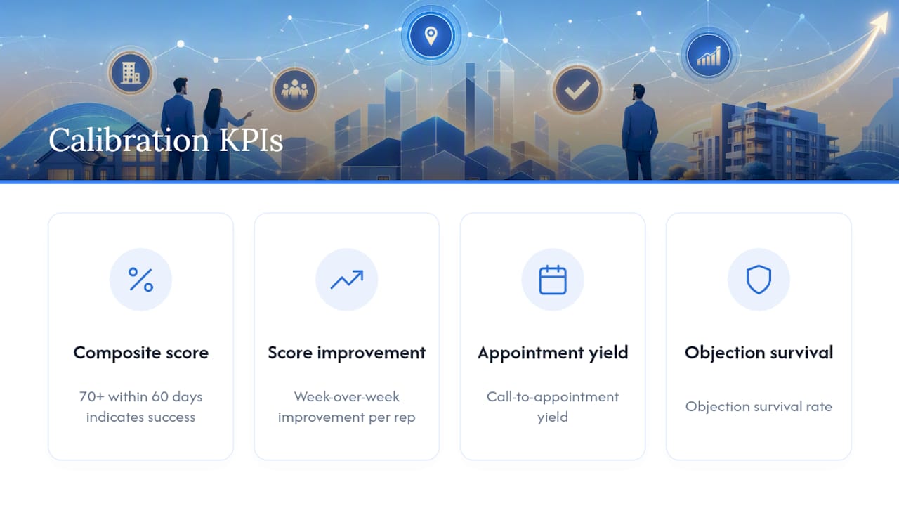Diagram of KPIs tracking calibration progress