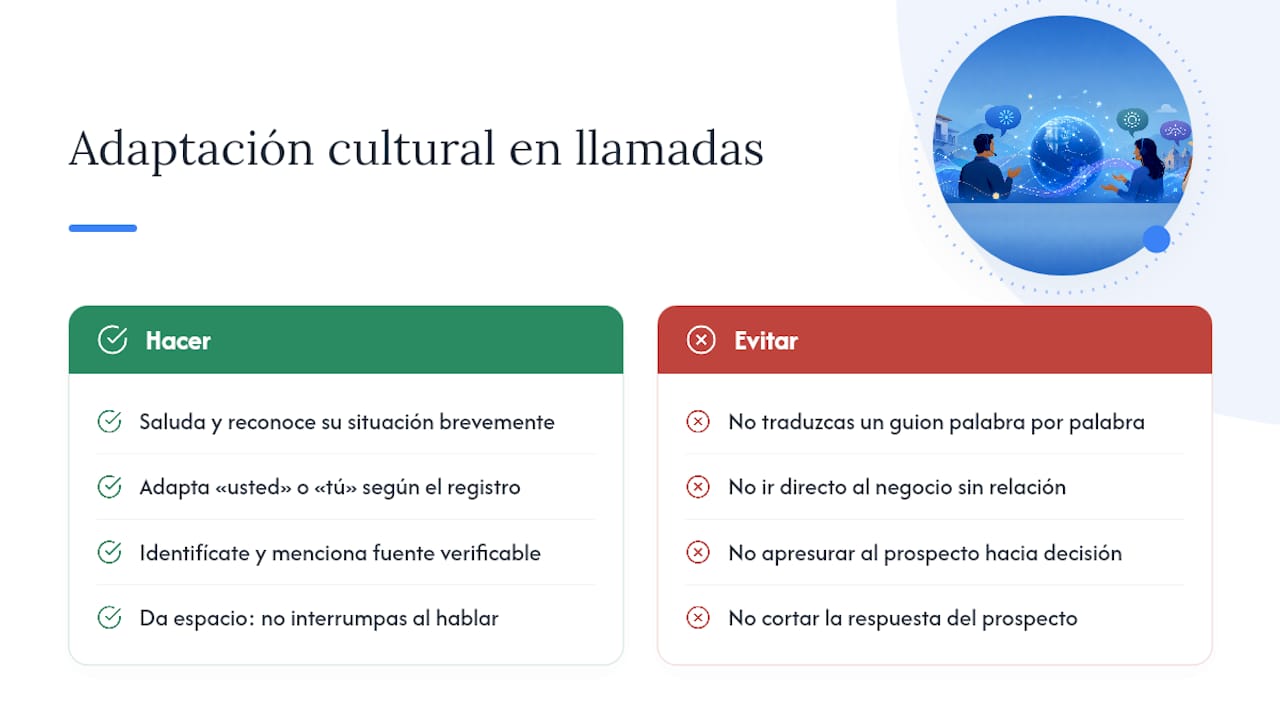 Cómo adaptar el cold calling a la cultura hispanohablante — overview diagram