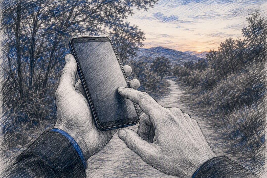 Hand dialing smartphone for real estate call