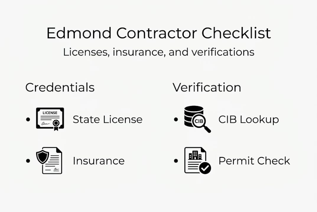 Infographic showing contractor credentials and verifications