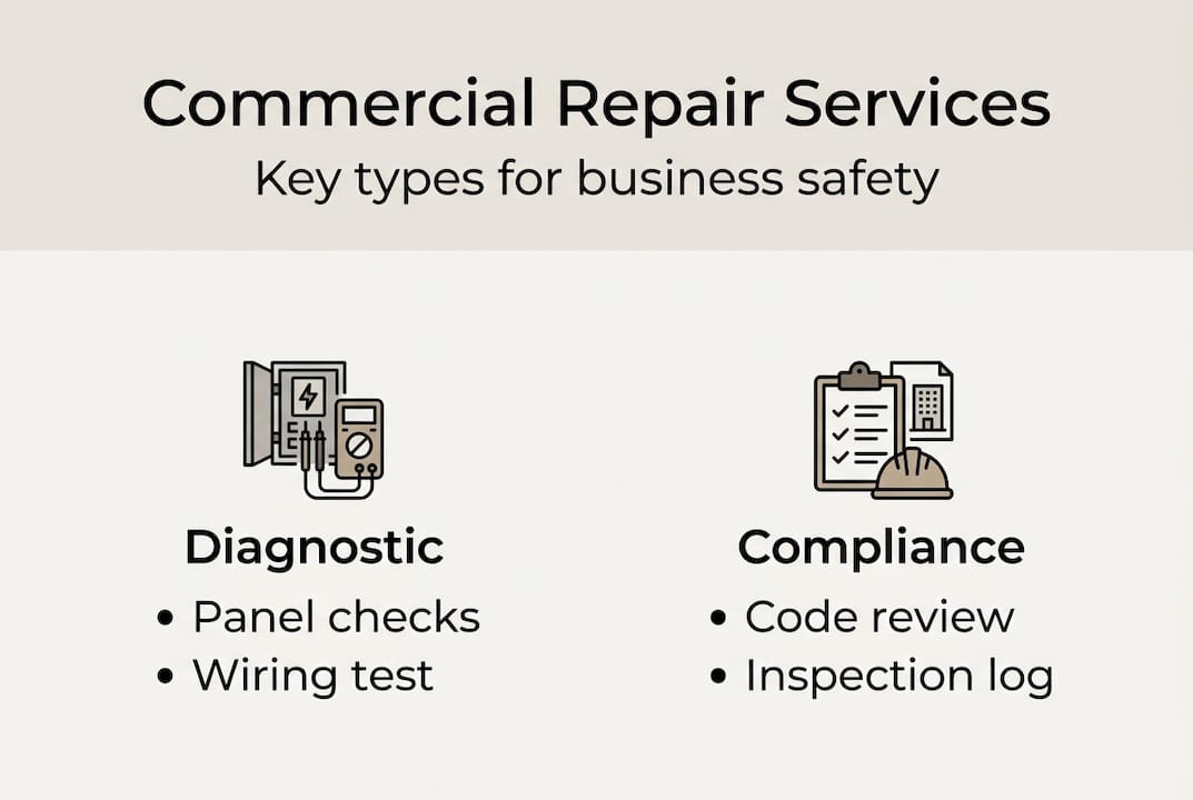 Infographic commercial repair types and compliance