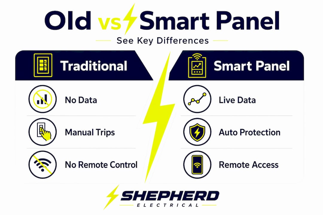 Traditional versus smart panel feature comparison