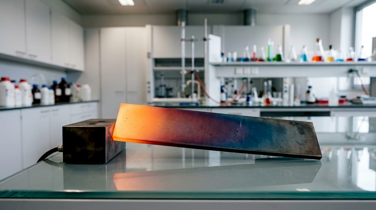 Metal plate showing heat transfer mechanisms