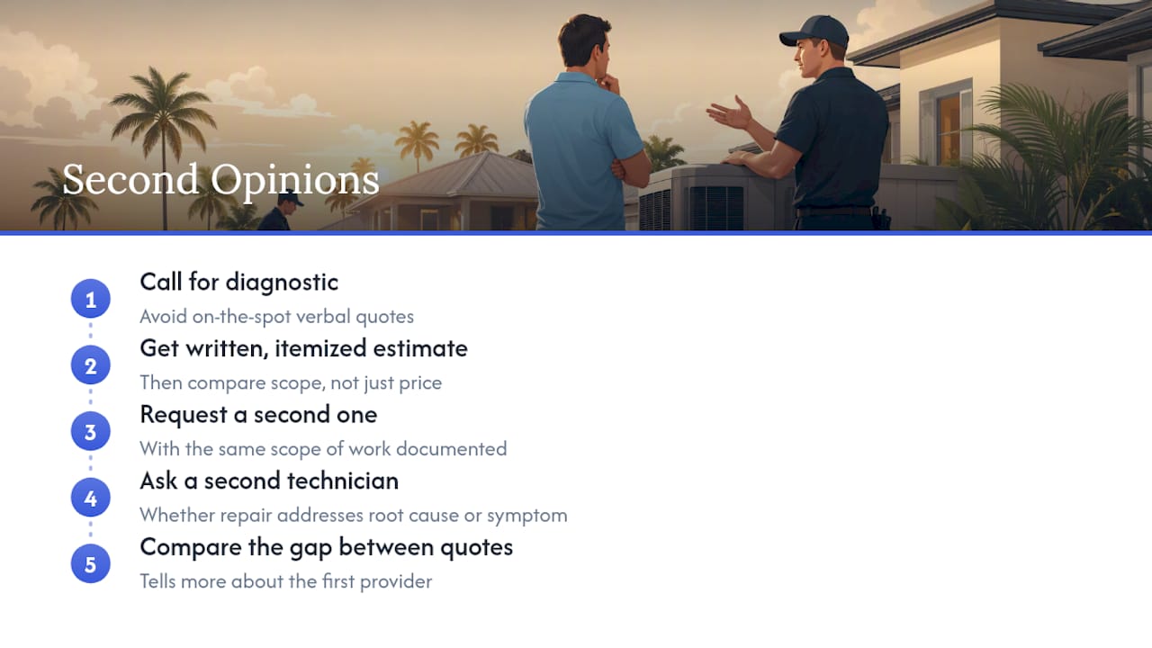 What the HVAC industry gets wrong about second opinions — overview diagram
