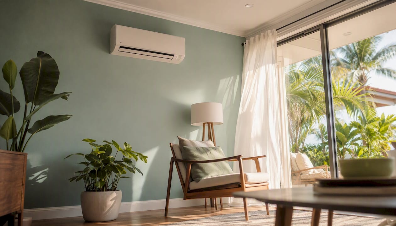 Mini-split AC unit in Florida home interior