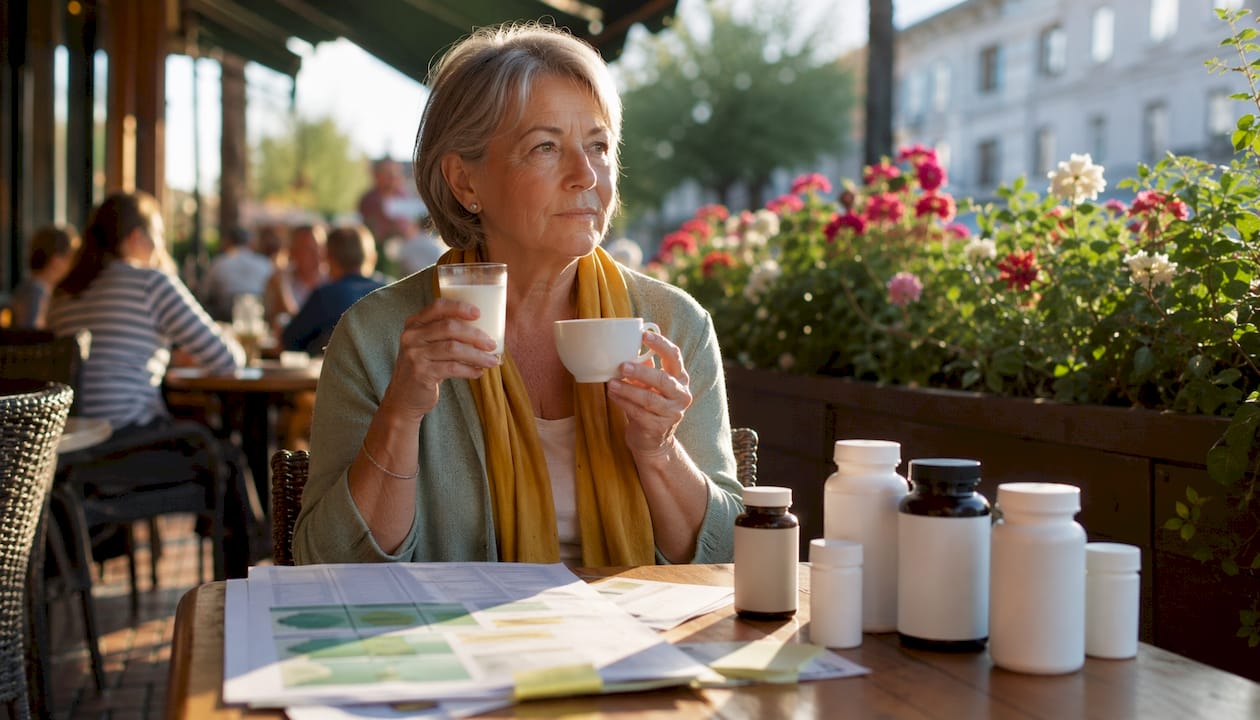 Postmenopausal woman with coffee and calcium
