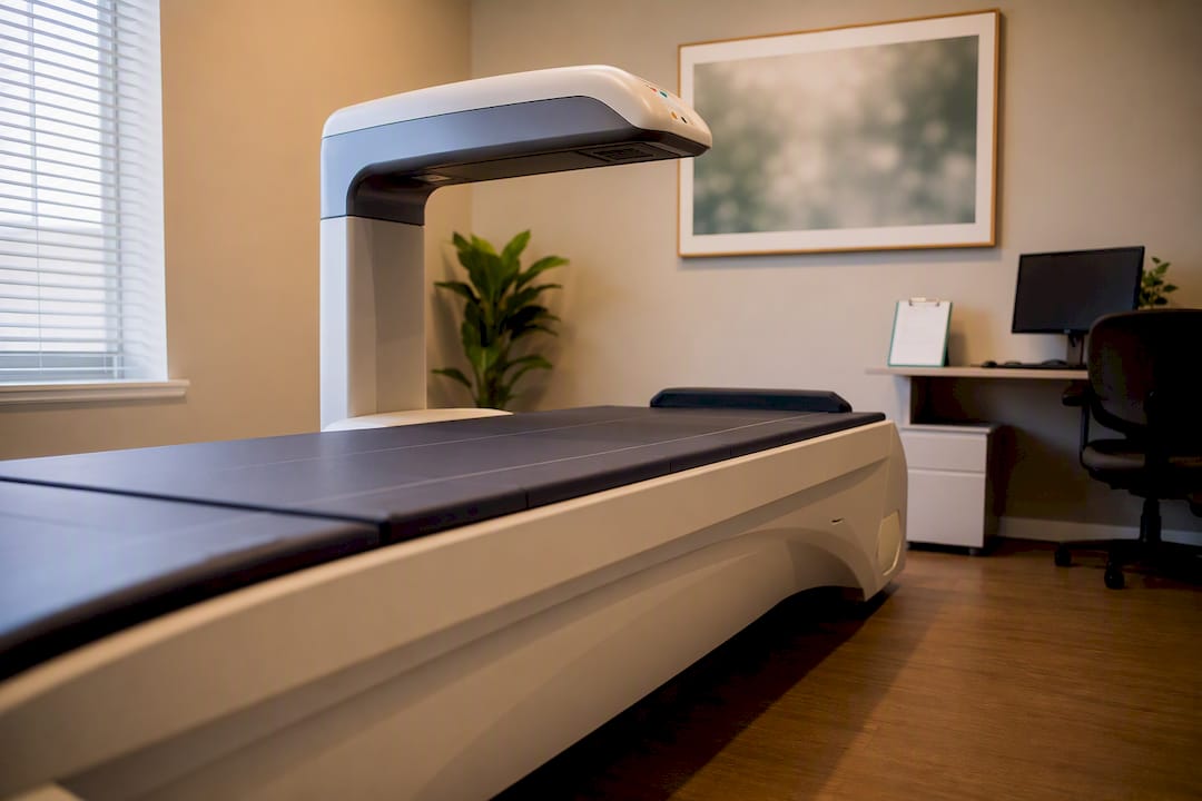 DXA bone density scanner in exam room
