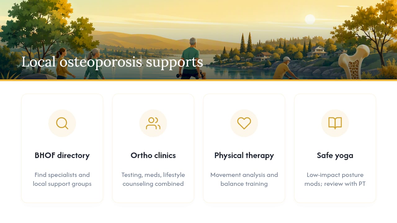 Where Can Granite Bay Residents Find Osteoporosis Education and Support? — overview diagram