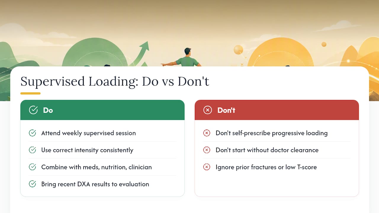 Ready to Combine Medical Care With Supervised Loading? — overview diagram