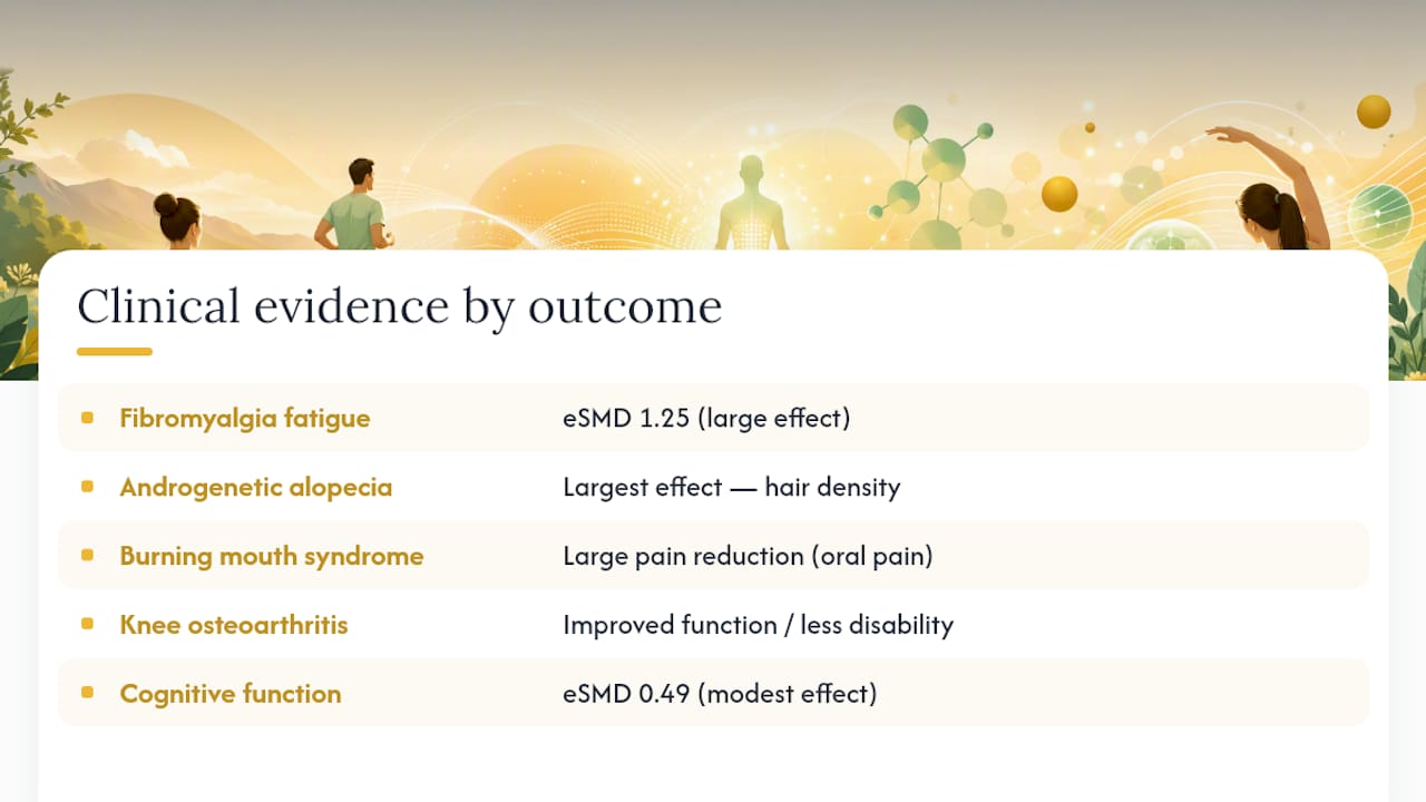 What Does the Clinical Evidence Say by Outcome? — overview diagram
