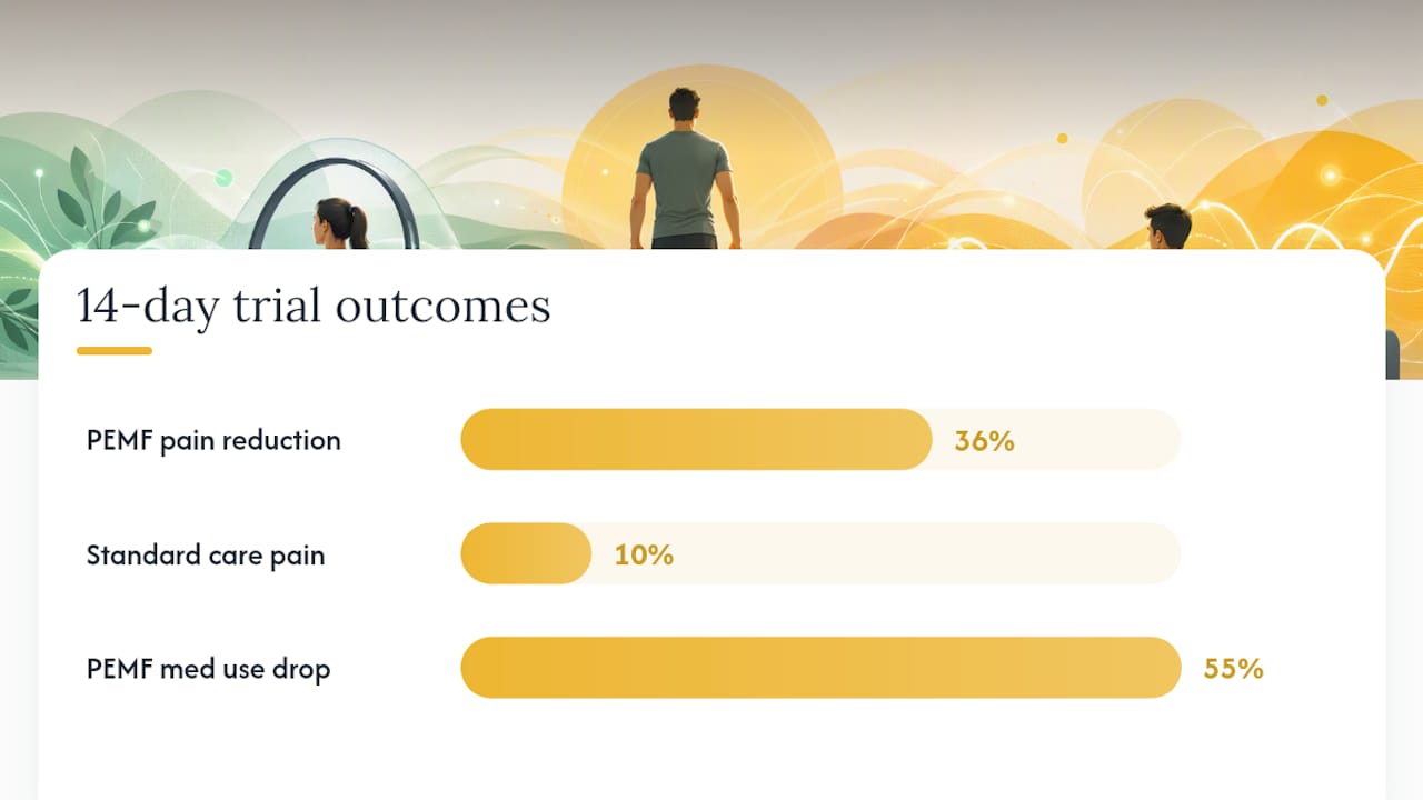PEMF trial pain and medication reduction results