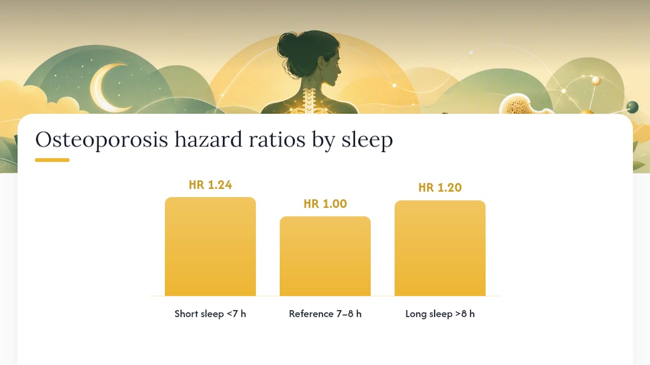 U-shaped osteoporosis risk by sleep duration