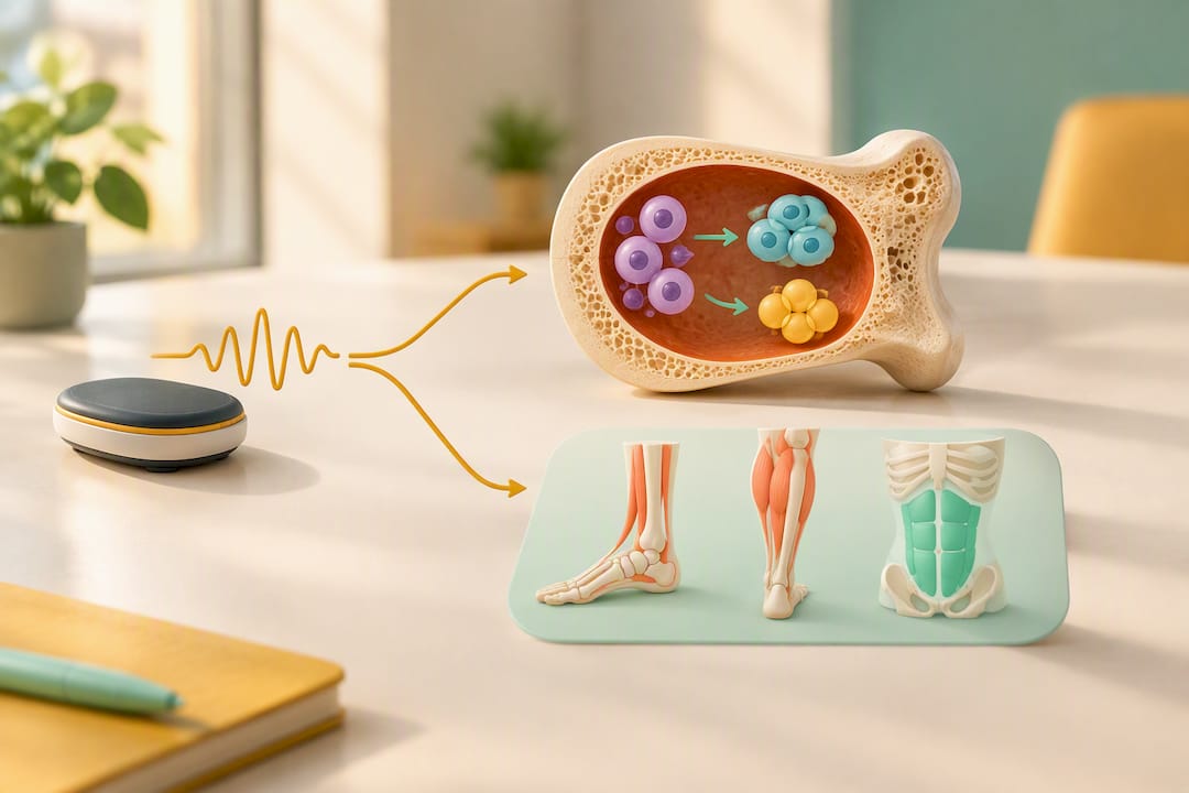 Two pathways from vibration to bone health