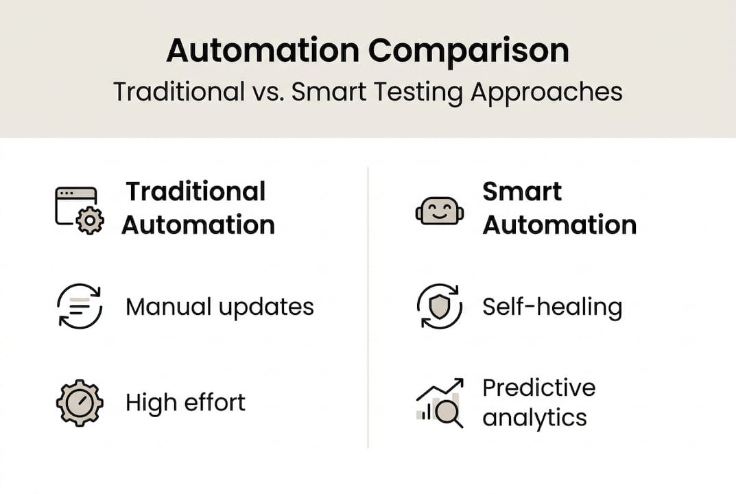 Infographic comparing traditional and smart automation