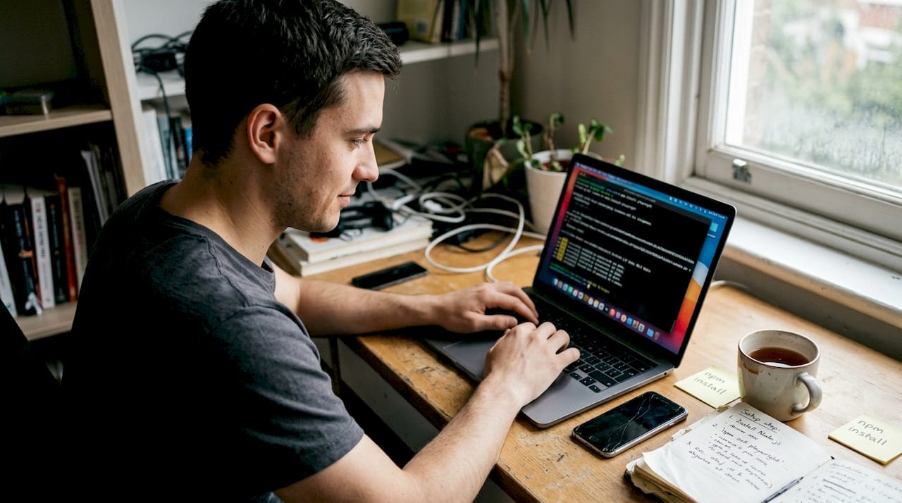 Engineer setting up Playwright test suite