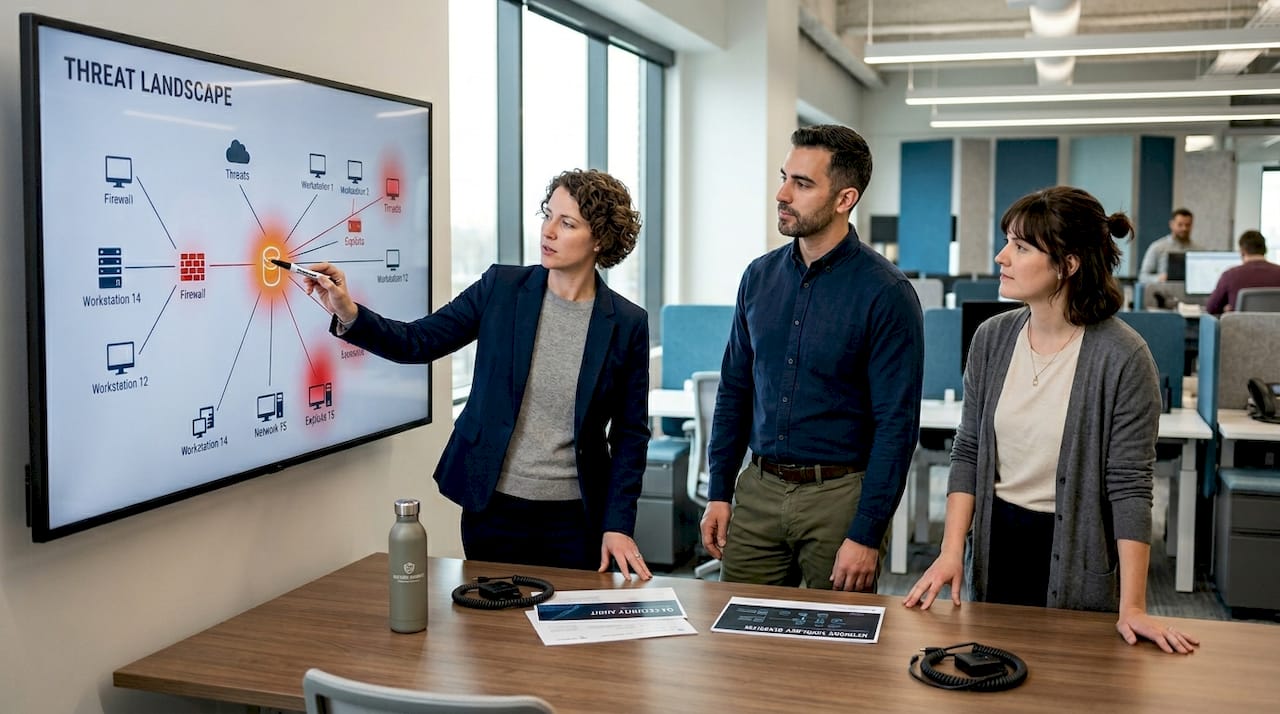 Team reviews network threat landscape together