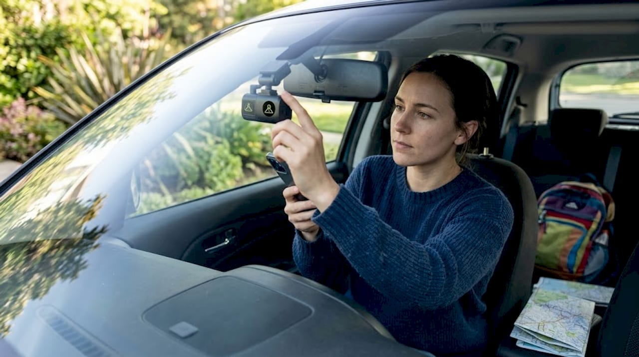 Driver calibrating dashcam and phone for safety