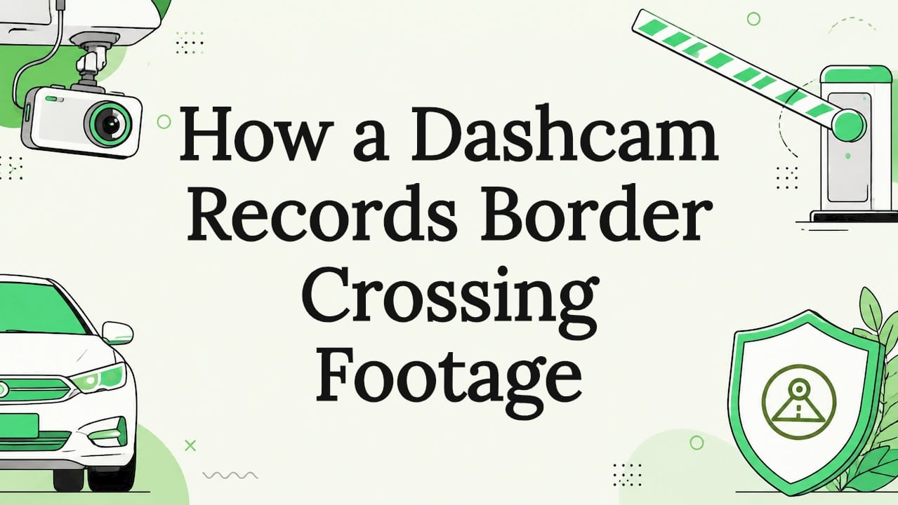 Decorative title card illustration for dashcam border crossing article