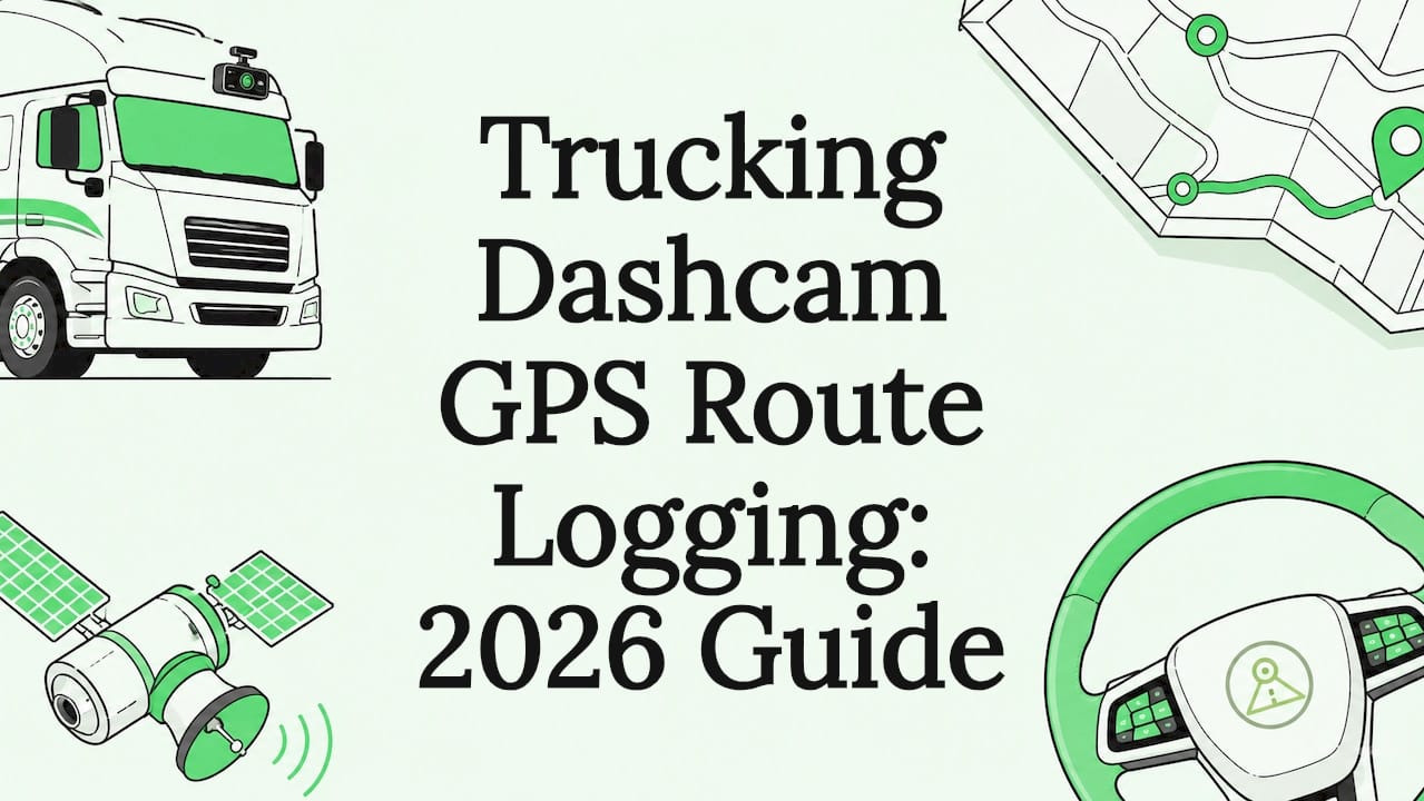 Decorative truck dashcam title card illustration