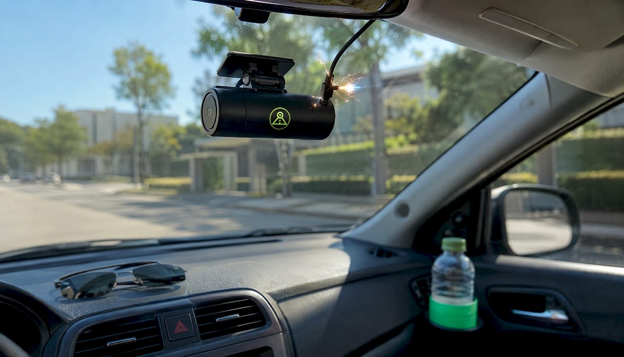 Dashcam with unstable power connection inside car