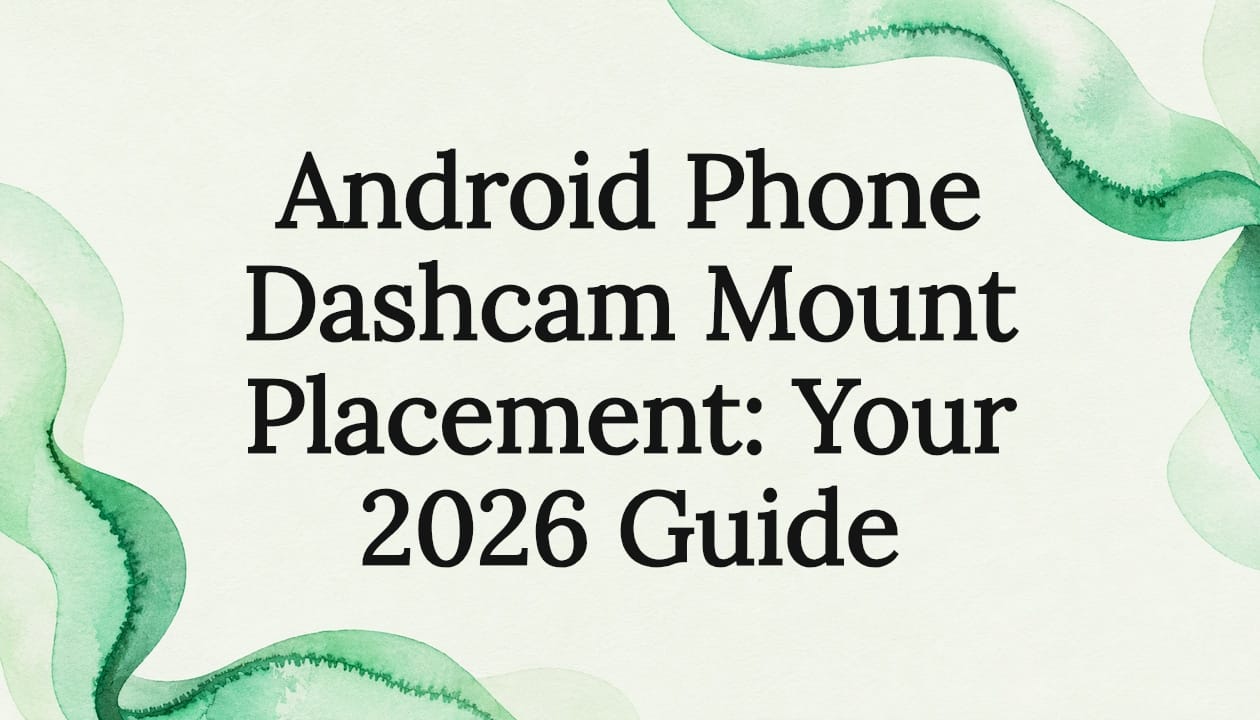Decorative title card illustration for dashcam mount article