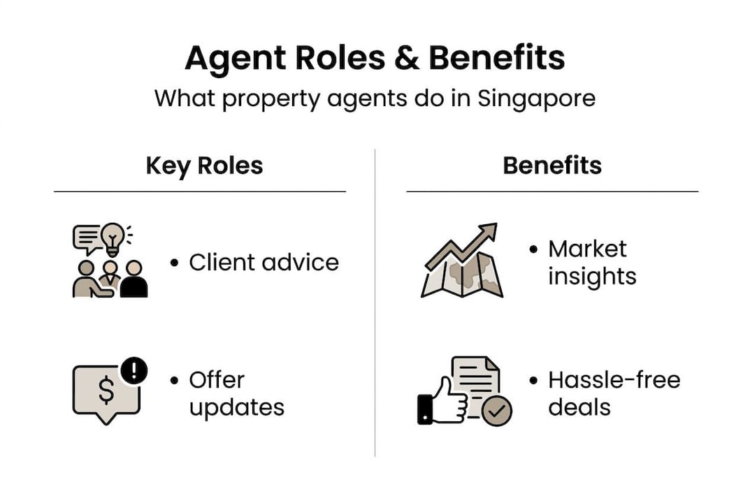 Infographic about real estate agent roles and benefits