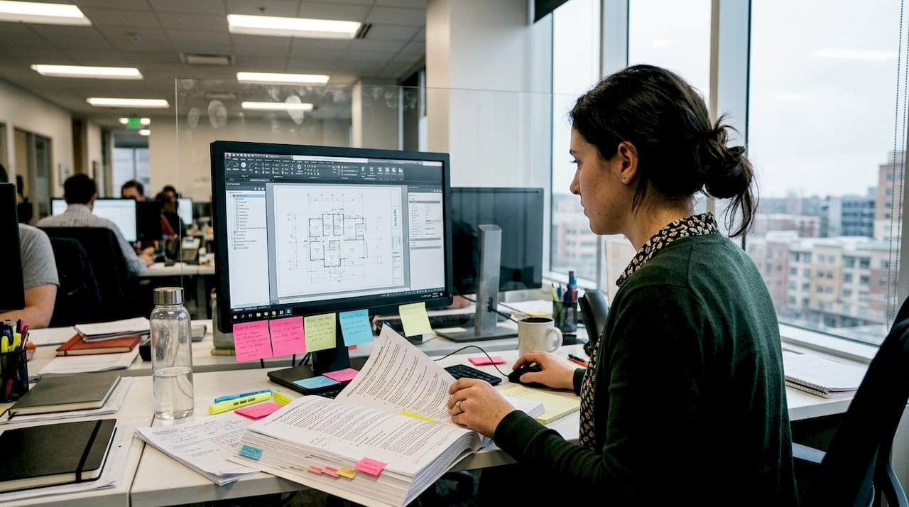 Coordinator checking blueprints with code documents