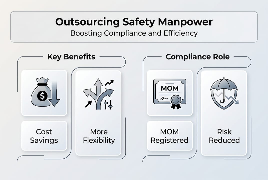 Infographic outsourcing benefits versus compliance role