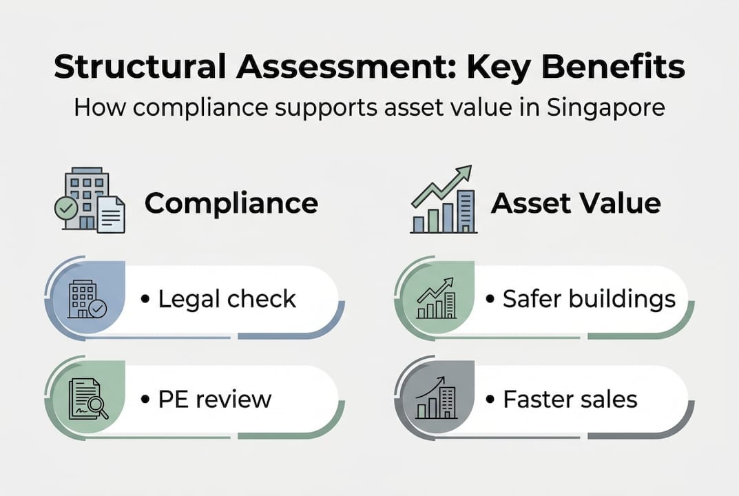 Infographic showing structural assessment benefits