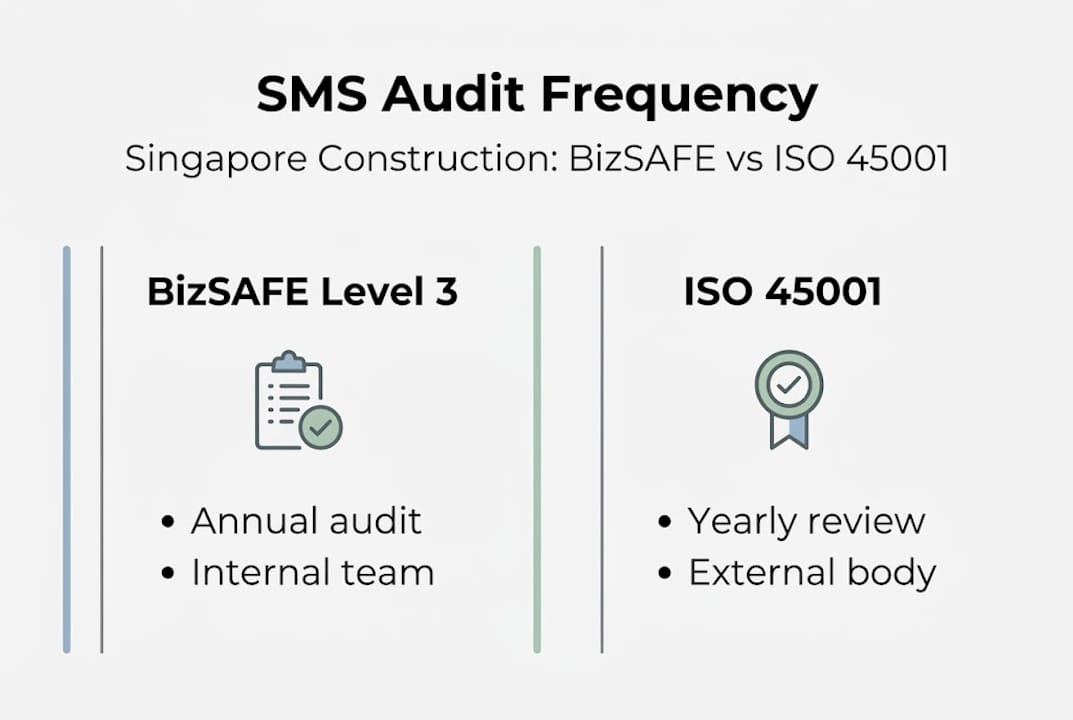 Infographic comparing audit cycles for safety systems