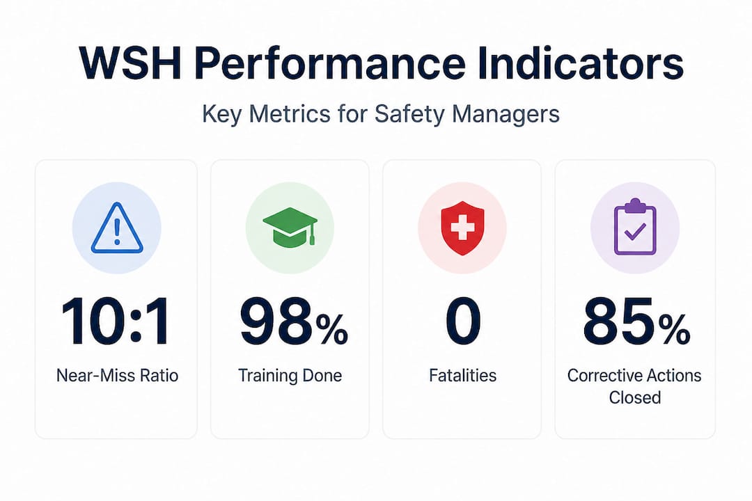 Infographic with key safety performance indicators