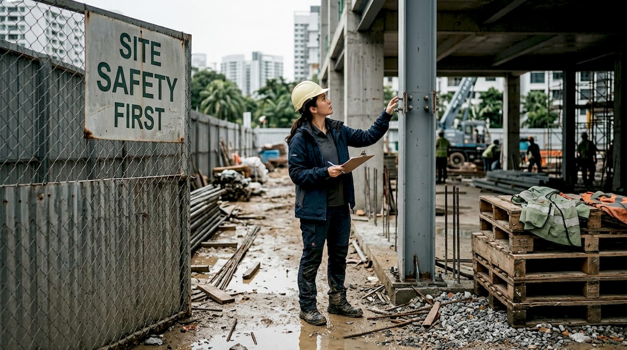 Top benefits of structural engineering for Singapore projects Engineer inspecting site for durability