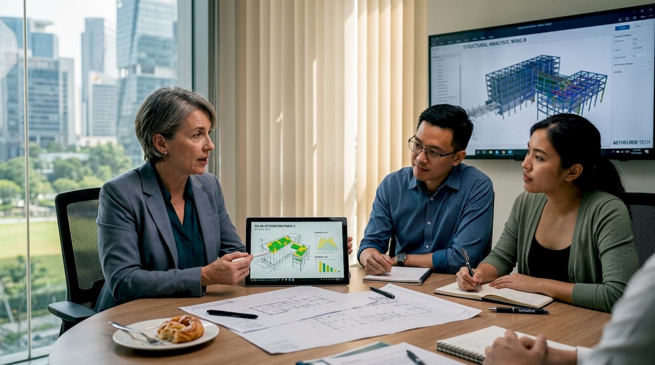 Structural engineering: A practical guide for Singapore projects Team reviews renewable energy building integration